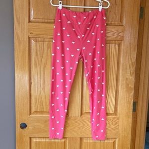 Lularoe TC pink heart leggings-never worn!